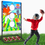 Darrahopens Baby & Kids > Baby & Kid's Toys > Activity Toys Outdoor/Indoor Portable Rugby Toss Game Set - Football Target Frame &  Rugby Toss Activity Toy, Durable & Easy Assembly Sports Equipment