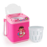 Darrahopens Baby & Kids > Baby & Kid's Toys > Activity Toys Pink Kids Mini Electric Toy Washing Machine with Spin Dryer Basket - Pretend Play Appliance