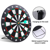 Darrahopens Baby & Kids > Baby & Kid's Toys > Activity Toys Safety Dart Board Set with 6 Soft Tip Darts: 16-Inch Rubber Dartboard for Family, Office & Party Leisure Sport