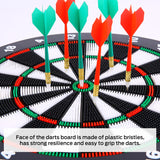 Darrahopens Baby & Kids > Baby & Kid's Toys > Activity Toys Safety Dart Board Set with 6 Soft Tip Darts: 16-Inch Rubber Dartboard for Family, Office & Party Leisure Sport