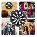 Darrahopens Baby & Kids > Baby & Kid's Toys > Activity Toys Safety Dart Board Set with 6 Soft Tip Darts: 16-Inch Rubber Dartboard for Family, Office & Party Leisure Sport
