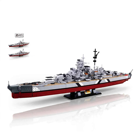 Darrahopens Baby & Kids > Baby & Kid's Toys > Activity Toys Sluban B1102 Model Kit WWII Bismarck Battleship Large Scale Warship Navy Vessel Boat Military Blocks DIY Construction In Australia - Darrahopens