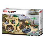 Darrahopens Baby & Kids > Baby & Kid's Toys > Activity Toys Sluban B1111 Model Kit WWII Battle of Iwo Jima Island Bunker Landing Craft Army Military Base Diorama Blocks DIY Set Toy In Australia - Darrahopens
