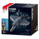 Darrahopens Baby & Kids > Baby & Kid's Toys > Activity Toys Sluban B1361 Model Kit 1:44 F35 Lightning Stealth Fighter Jet Plane Modern USAF Air Force Building Blocks DIY Set Toy In Australia - Darrahopens