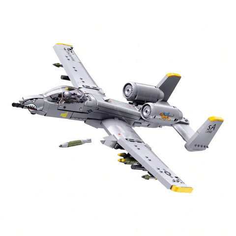 Darrahopens Baby & Kids > Baby & Kid's Toys > Activity Toys Sluban B1362 Model Kit 1:44 A10 Warthog Thunderbolt Attack Jet Fighter Plane USAF Military Building Blocks DIY Set Toy In Australia - Darrahopens