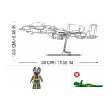 Darrahopens Baby & Kids > Baby & Kid's Toys > Activity Toys Sluban B1362 Model Kit 1:44 A10 Warthog Thunderbolt Attack Jet Fighter Plane USAF Military Building Blocks DIY Set Toy In Australia - Darrahopens