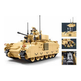 Darrahopens Baby & Kids > Baby & Kid's Toys > Activity Toys Sluban B1363 Model Kit 1:35 M3A3 Bradley Armored Infantry Vehicle IFV AFV Modern US Army Military Building Blocks DIY Set Toy In Australia - Darrahopens