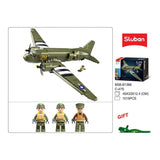 Darrahopens Baby & Kids > Baby & Kid's Toys > Activity Toys Sluban B1366 Model Kit 1:44 C47 Skytrain Airtrain Cargo Transport Aircraft WWII Air Force Building Blocks DIY Set Toy In Australia - Darrahopens