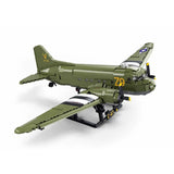 Darrahopens Baby & Kids > Baby & Kid's Toys > Activity Toys Sluban B1366 Model Kit 1:44 C47 Skytrain Airtrain Cargo Transport Aircraft WWII Air Force Building Blocks DIY Set Toy In Australia - Darrahopens