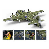 Darrahopens Baby & Kids > Baby & Kid's Toys > Activity Toys Sluban B1367 Model Kit 1:44 B17 Flying Fortress Heavy Bomber WWII USAAF Army Air Force Military Building Blocks DIY Set Toy In Australia - Darrahopens