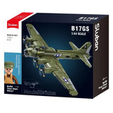 Darrahopens Baby & Kids > Baby & Kid's Toys > Activity Toys Sluban B1367 Model Kit 1:44 B17 Flying Fortress Heavy Bomber WWII USAAF Army Air Force Military Building Blocks DIY Set Toy In Australia - Darrahopens