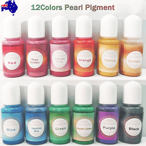 Darrahopens Baby & Kids > Baby & Kid's Toys > Art & Drawing Toys 12PcS Resin Liquid Pigment Colorant Pearl Coloring Dye Epoxy Resin Colorant DIY