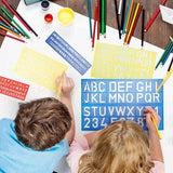 Darrahopens Baby & Kids > Baby & Kid's Toys > Art & Drawing Toys 4-Piece Plastic Letter and Number Stencils Set, Various Sizes for Children DIY Painting Learning