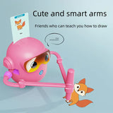 Darrahopens Baby & Kids > Baby & Kid's Toys > Art & Drawing Toys Blue smart Drawing & Learning Robot Toy with 100 Cards - Drawing & Vocabulary Educational Companion for Kids, Quick Card-Insert Recognition