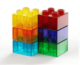 Darrahopens Baby & Kids > Baby & Kid's Toys > Building Toys 30pcs Large Building Blocks Transparent 2x2 Bricks Compatible Base Parts Educational Construction Toy for Kids Toddlers 6 Colours Mix
