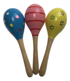Darrahopens Baby & Kids > Baby & Kid's Toys > Building Toys 3x WOODEN MARACAS Musical Egg Percussion Toy Shakers Rattles Rumba Party