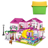 Darrahopens Baby & Kids > Baby & Kid's Toys > Building Toys City Villa Castle Building Blocks Set With Pool