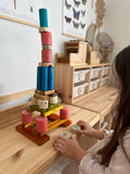 Darrahopens Baby & Kids > Baby & Kid's Toys > Building Toys Colorful Tree Blocks 42 PCS