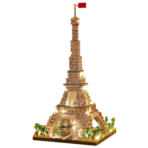 Darrahopens Baby & Kids > Baby & Kid's Toys > Building Toys LED Eiffel Tower Micro Mini Building Blocks Set