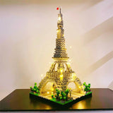 Darrahopens Baby & Kids > Baby & Kid's Toys > Building Toys LED Eiffel Tower Micro Mini Building Blocks Set