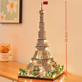 Darrahopens Baby & Kids > Baby & Kid's Toys > Building Toys LED Eiffel Tower Micro Mini Building Blocks Set