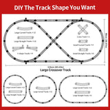 Darrahopens Baby & Kids > Baby & Kid's Toys > Building Toys Model Train Set, Remote Control Train Toys with 3Way Smoke Locomotive, 5 Train Cars, Luxury Track Kit, Authentic Train Sounds & Lights, Rechargeable Battery, Top Present for Train Lovers (Black)