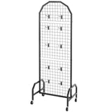 Darrahopens Baby & Kids > Baby & Kid's Toys > Building Toys VEVOR 2 Packs Grid Wall Panels, 600 x 1640mm Wire Grid Panels Display Rack, Movable Art Display Shelf with Wheels and 20 Hooks, Black Carbon Steel Gridwall for Craft Show, Decor, Storage, Notice Board