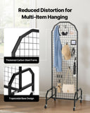 Darrahopens Baby & Kids > Baby & Kid's Toys > Building Toys VEVOR 2 Packs Grid Wall Panels, 600 x 1640mm Wire Grid Panels Display Rack, Movable Art Display Shelf with Wheels and 20 Hooks, Black Carbon Steel Gridwall for Craft Show, Decor, Storage, Notice Board