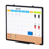 Darrahopens Baby & Kids > Baby & Kid's Toys > Building Toys VEVOR 24"x 18" Monthly Calendar Whiteboard & Cork Board Combo with Aluminum Frame – 2-in-1 Magnetic Dry Erase Bulletin Board for Wall Mount – Ideal for School, Home, Office