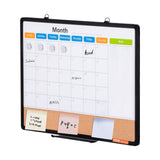 Darrahopens Baby & Kids > Baby & Kid's Toys > Building Toys VEVOR 24"x 18" Monthly Calendar Whiteboard & Cork Board Combo with Aluminum Frame – 2-in-1 Magnetic Dry Erase Bulletin Board for Wall Mount – Ideal for School, Home, Office