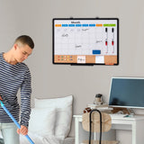 Darrahopens Baby & Kids > Baby & Kid's Toys > Building Toys VEVOR 24"x 18" Monthly Calendar Whiteboard & Cork Board Combo with Aluminum Frame – 2-in-1 Magnetic Dry Erase Bulletin Board for Wall Mount – Ideal for School, Home, Office