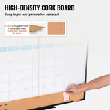 Darrahopens Baby & Kids > Baby & Kid's Toys > Building Toys VEVOR 36"x 24" Monthly Calendar Whiteboard & Cork Board Combo with Aluminum Frame – 2-in-1 Magnetic Dry Erase Bulletin Board for Wall Mount – Ideal for School, Home, Office