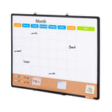 Darrahopens Baby & Kids > Baby & Kid's Toys > Building Toys VEVOR 36"x 24" Monthly Calendar Whiteboard & Cork Board Combo with Aluminum Frame – 2-in-1 Magnetic Dry Erase Bulletin Board for Wall Mount – Ideal for School, Home, Office