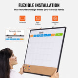 Darrahopens Baby & Kids > Baby & Kid's Toys > Building Toys VEVOR 36"x 24" Monthly Calendar Whiteboard & Cork Board Combo with Aluminum Frame – 2-in-1 Magnetic Dry Erase Bulletin Board for Wall Mount – Ideal for School, Home, Office