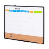 Darrahopens Baby & Kids > Baby & Kid's Toys > Building Toys VEVOR 36"x 24" Monthly Calendar Whiteboard & Cork Board Combo with Aluminum Frame – 2-in-1 Magnetic Dry Erase Bulletin Board for Wall Mount – Ideal for School, Home, Office