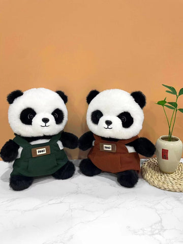 Darrahopens Baby & Kids > Baby & Kid's Toys > Dolls, Playsets & Toy Figures A unique Chinese panda plush toy, a simulated giant panda doll (green)