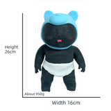 Darrahopens Baby & Kids > Baby & Kid's Toys > Dolls, Playsets & Toy Figures Black 26CM Large Squeeze Ugly Doll Stress Relief Toy Slow Rebound TPR Sand-Filled Squishy Figure for Local Home Pretend Play and Anxiety Reduction(Green hat and yellow trousers)