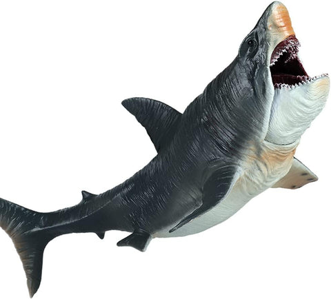 Darrahopens Baby & Kids > Baby & Kid's Toys > Dolls, Playsets & Toy Figures Large Megalodon Shark Toy, Plastic Sea Animal Figure, Realistic Sea Monster Toy Figure