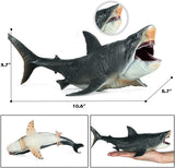 Darrahopens Baby & Kids > Baby & Kid's Toys > Dolls, Playsets & Toy Figures Large Megalodon Shark Toy, Plastic Sea Animal Figure, Realistic Sea Monster Toy Figure