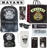 Darrahopens Baby & Kids > Baby & Kid's Toys > Dolls, Playsets & Toy Figures Mayans Boys Showbag w/ Backpack Tattoos Dog Tag Sunglasses Stein Mug Bandanna