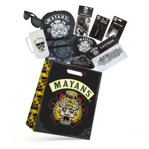 Darrahopens Baby & Kids > Baby & Kid's Toys > Dolls, Playsets & Toy Figures Mayans Boys Showbag w/ Backpack Tattoos Dog Tag Sunglasses Stein Mug Bandanna