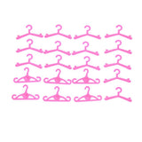Darrahopens Baby & Kids > Baby & Kid's Toys > Dolls, Playsets & Toy Figures Pink Hangers Accessories For Barbie Doll, 20 pcs Dress Clothes Hangers