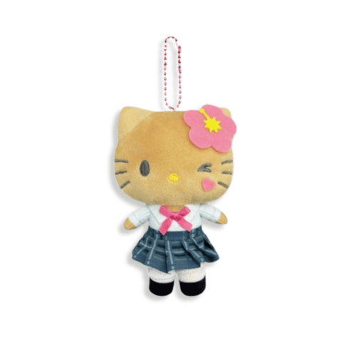 Darrahopens Baby & Kids > Baby & Kid's Toys > Dolls, Playsets & Toy Figures Sanrio Hello Kitty Tan Uniform Plush Mascot Keychain