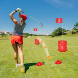 Darrahopens Baby & Kids > Baby & Kid's Toys > Dolls, Playsets & Toy Figures VEVOR Backyard Golf Game, 6 Hole Golf Course, Golf Game Practice Games, Golf Chipping Game for Family, Adults and Kids, Portable Outdoor Yard Golf Game for Lawn, Yard, Camping, Park, Beach