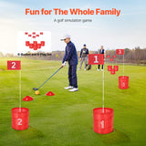 Darrahopens Baby & Kids > Baby & Kid's Toys > Dolls, Playsets & Toy Figures VEVOR Backyard Golf Game, 6 Hole Golf Course, Golf Game Practice Games, Golf Chipping Game for Family, Adults and Kids, Portable Outdoor Yard Golf Game for Lawn, Yard, Camping, Park, Beach