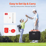 Darrahopens Baby & Kids > Baby & Kid's Toys > Dolls, Playsets & Toy Figures VEVOR Backyard Golf Game, 6 Hole Golf Course, Golf Game Practice Games, Golf Chipping Game for Family, Adults and Kids, Portable Outdoor Yard Golf Game for Lawn, Yard, Camping, Park, Beach
