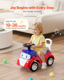Darrahopens Baby & Kids > Baby & Kid's Toys > Dolls, Playsets & Toy Figures VEVOR Ride On Toddler Push Car, Push Car for Toddler 19 to 36 Months, Kids Ride On Toy with Music & Under-seat Storage, 25 kg Load Capacity, Foot-to-Floor Walker for Toddlers Boys Girls, Red