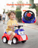 Darrahopens Baby & Kids > Baby & Kid's Toys > Dolls, Playsets & Toy Figures VEVOR Ride On Toddler Push Car, Push Car for Toddler 19 to 36 Months, Kids Ride On Toy with Music & Under-seat Storage, 25 kg Load Capacity, Foot-to-Floor Walker for Toddlers Boys Girls, Red
