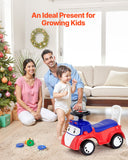 Darrahopens Baby & Kids > Baby & Kid's Toys > Dolls, Playsets & Toy Figures VEVOR Ride On Toddler Push Car, Push Car for Toddler 19 to 36 Months, Kids Ride On Toy with Music & Under-seat Storage, 25 kg Load Capacity, Foot-to-Floor Walker for Toddlers Boys Girls, Red