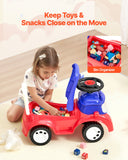 Darrahopens Baby & Kids > Baby & Kid's Toys > Dolls, Playsets & Toy Figures VEVOR Ride On Toddler Push Car, Push Car for Toddler 19 to 36 Months, Kids Ride On Toy with Music & Under-seat Storage, 25 kg Load Capacity, Foot-to-Floor Walker for Toddlers Boys Girls, Red